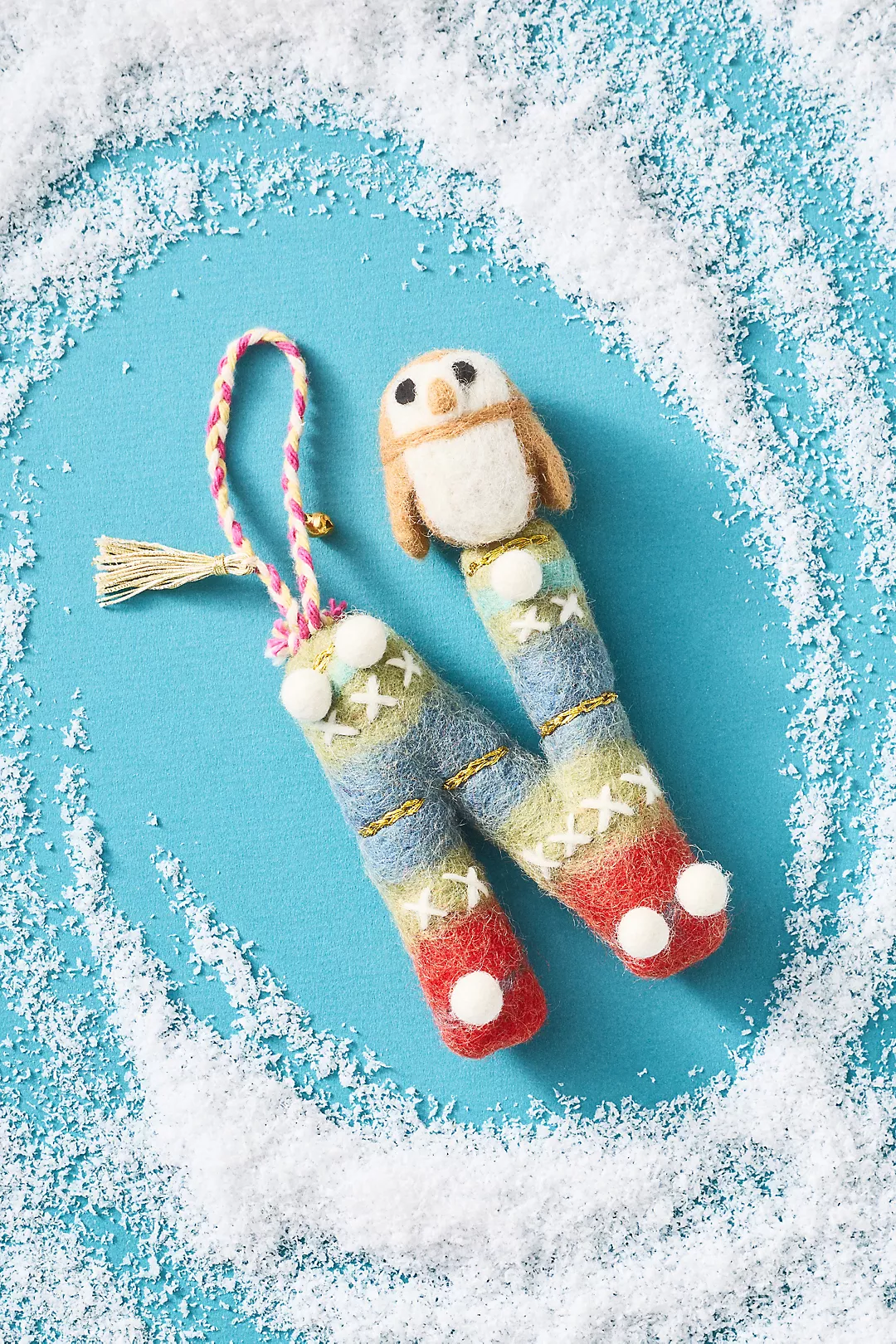 Forest Friends Monogram Wool Felt Ornament