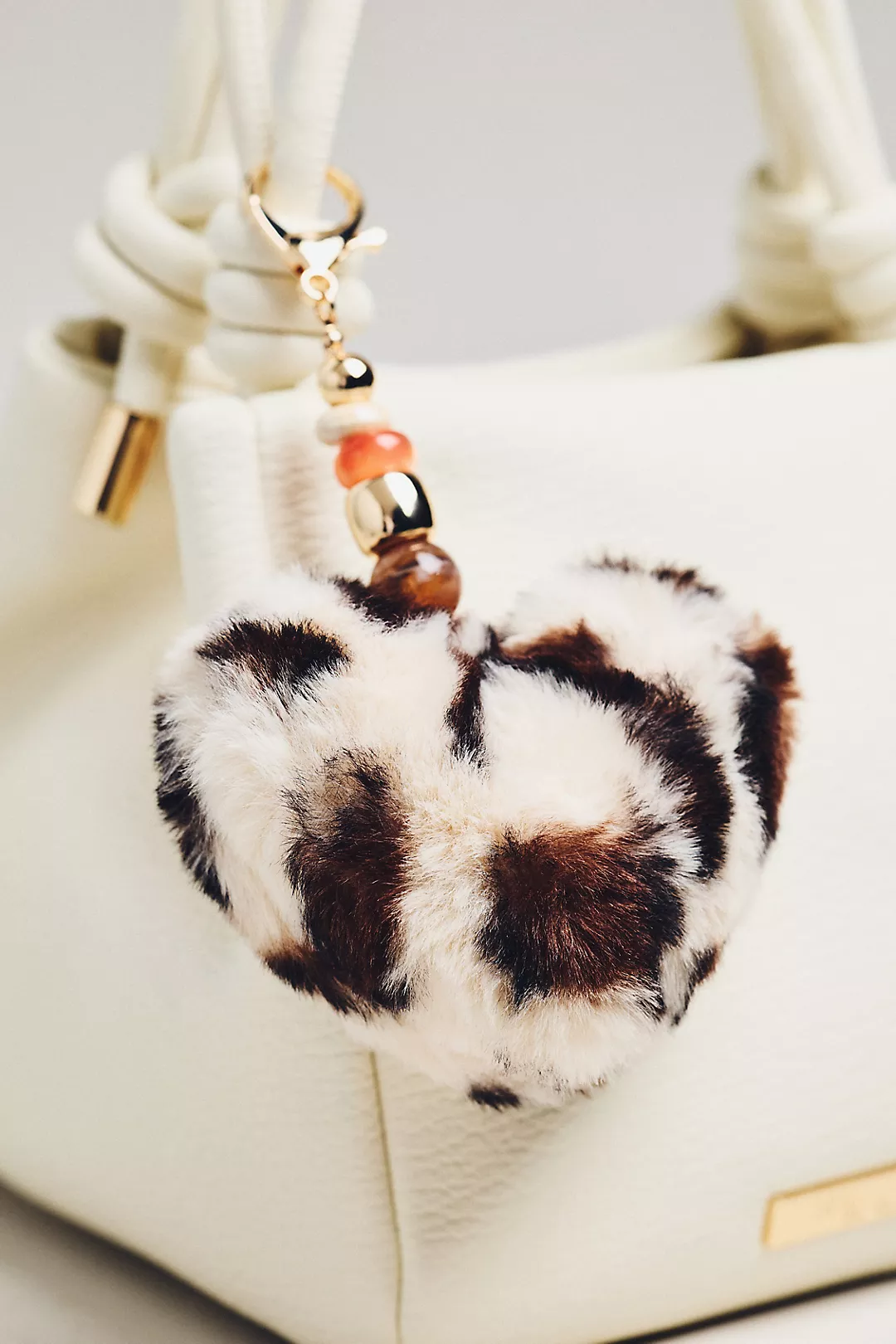 Faux-Fur Heart Bag Charm