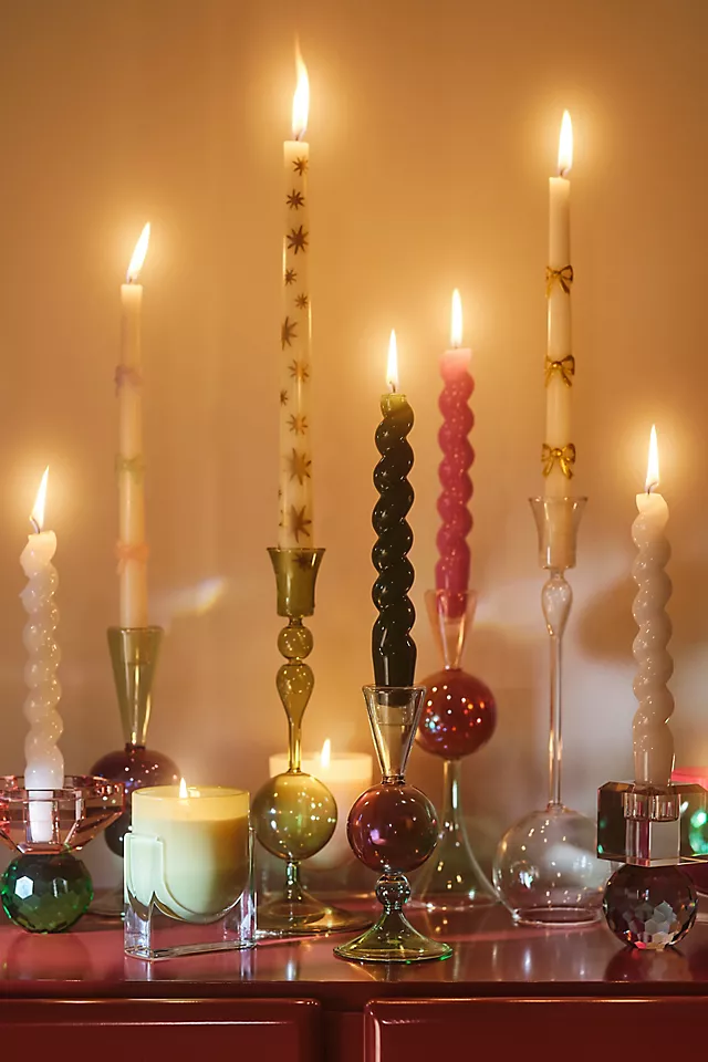 Cut Glass Candle Holder