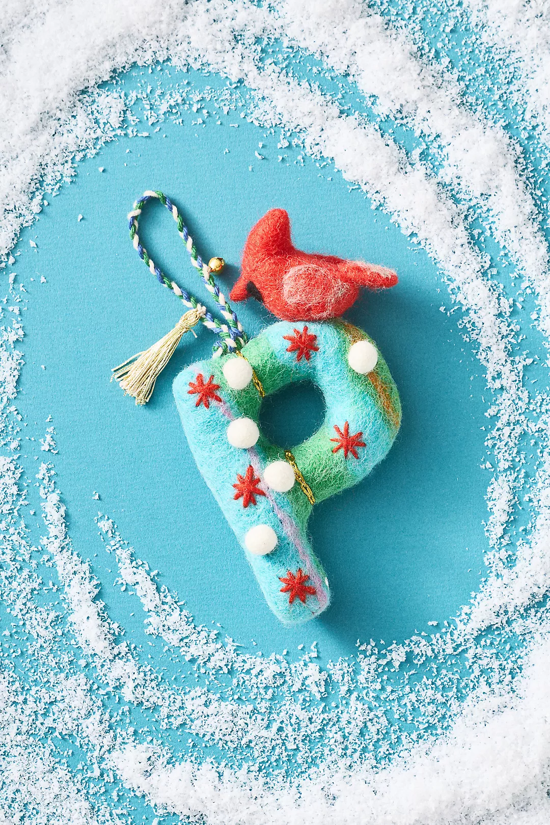 Forest Friends Monogram Wool Felt Ornament