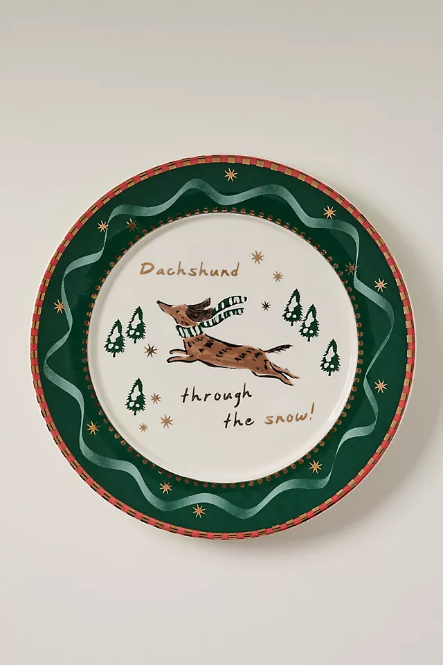 Caroline Stoneware Holiday Dessert Plate