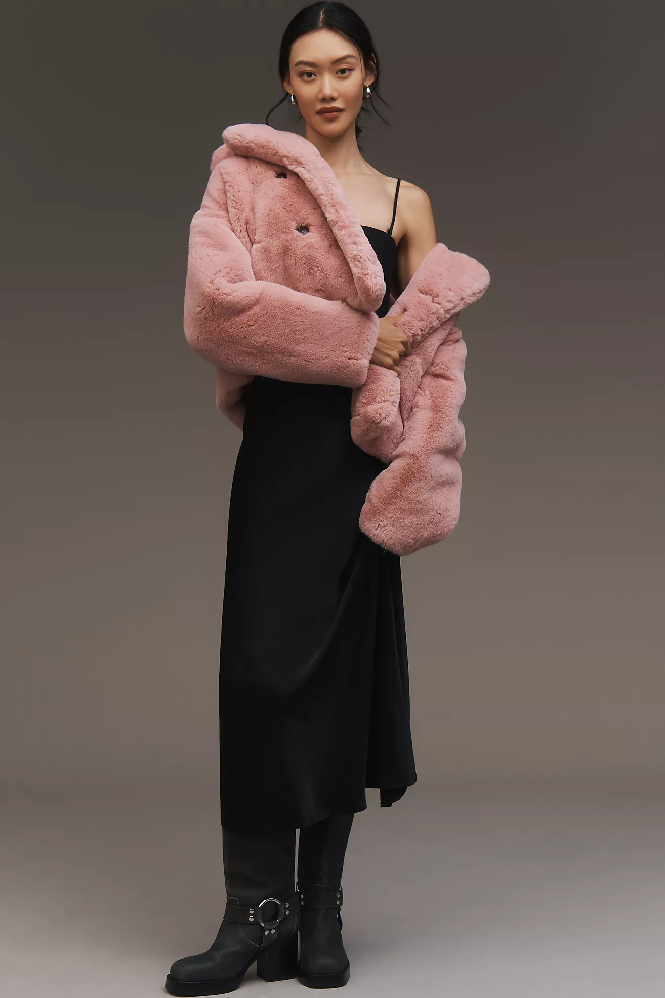 Noize Loretta Faux-Fur Crop Jacket