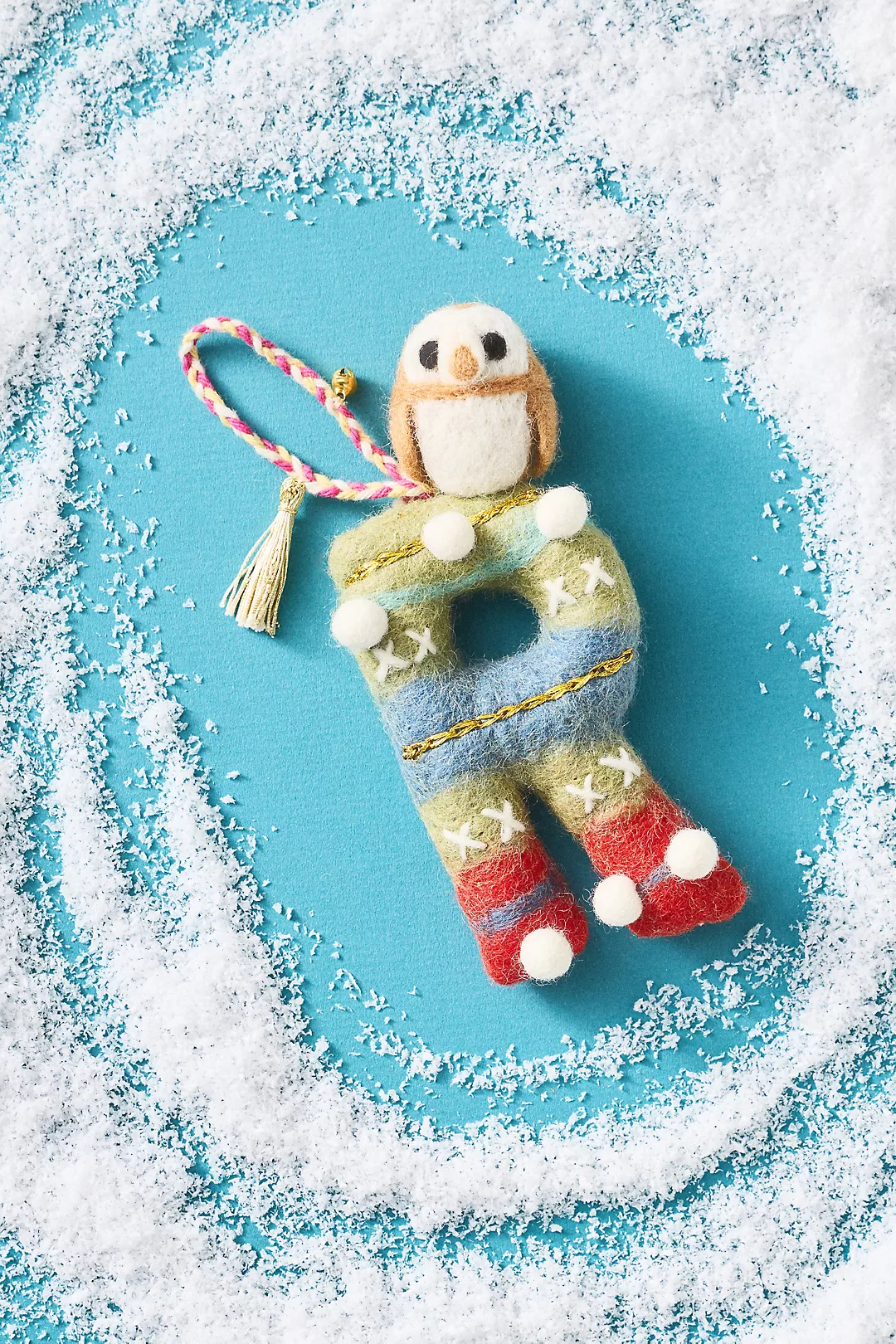 Forest Friends Monogram Wool Felt Ornament