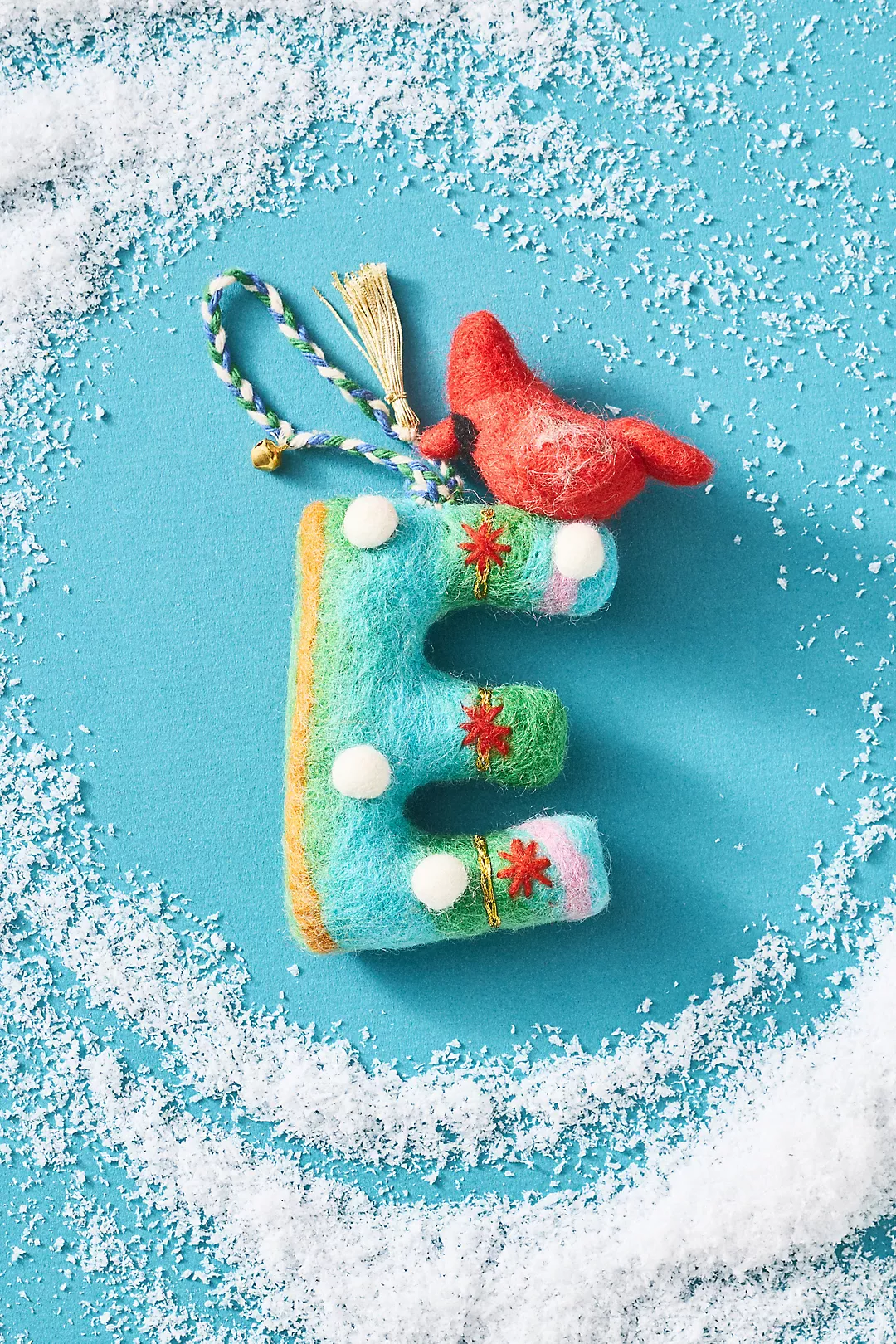 Forest Friends Monogram Wool Felt Ornament