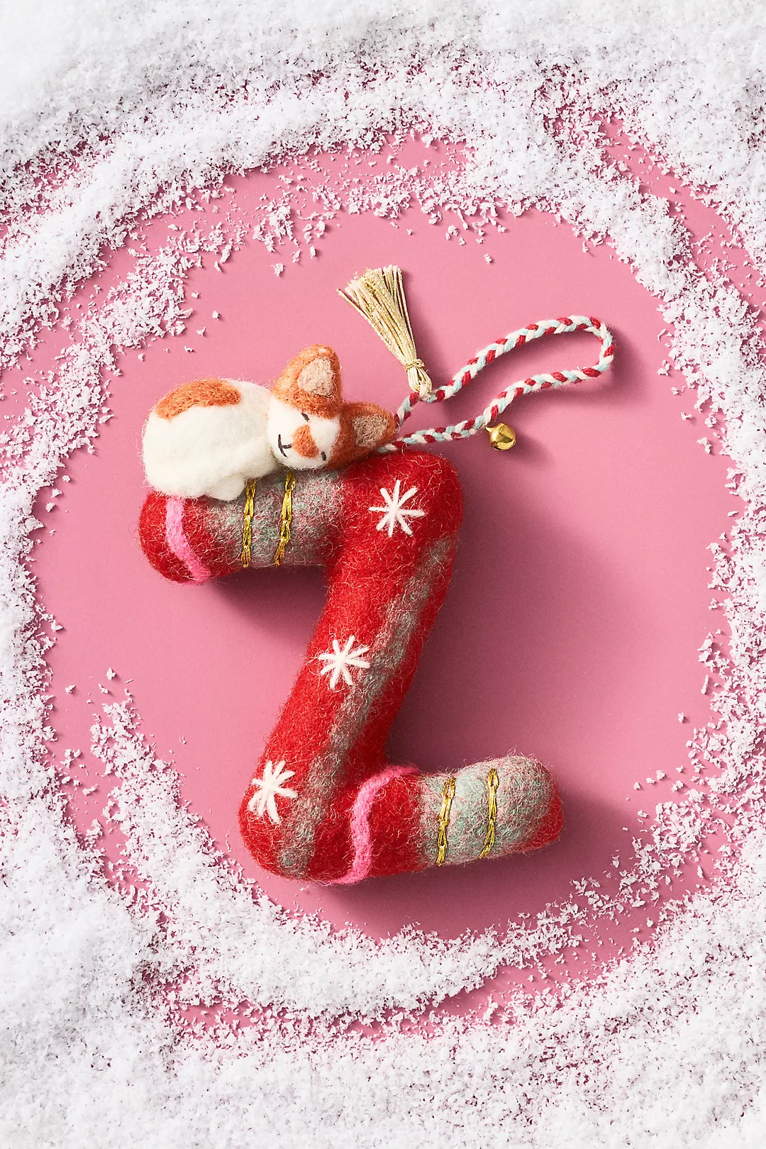 Forest Friends Monogram Wool Felt Ornament