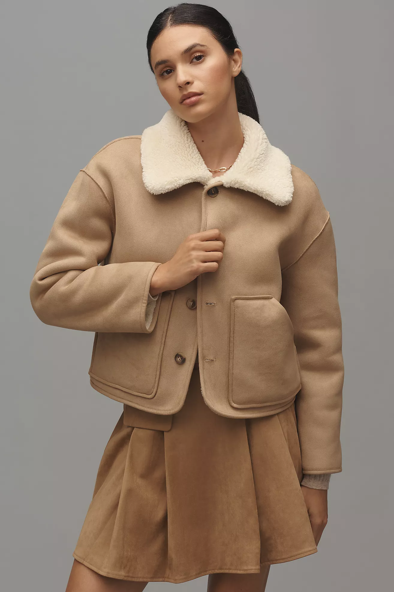 Velvet by Graham & Spencer Amara Sherpa Reversible Jacket