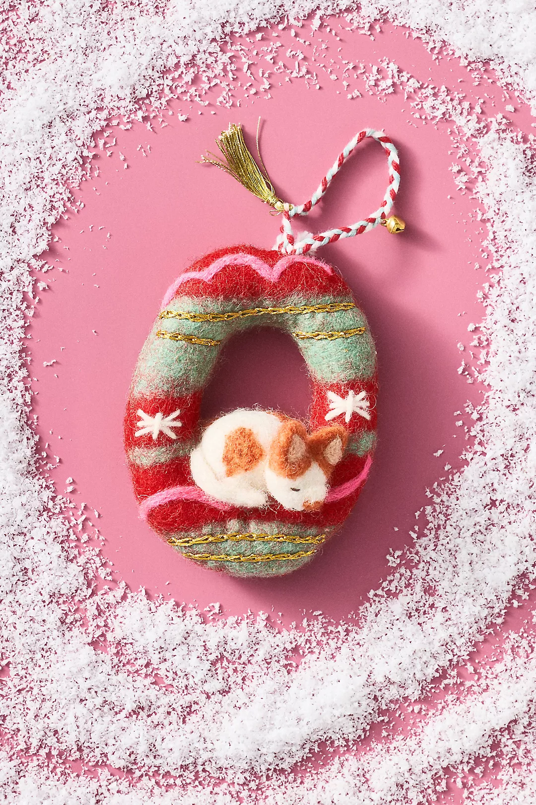 Forest Friends Monogram Wool Felt Ornament
