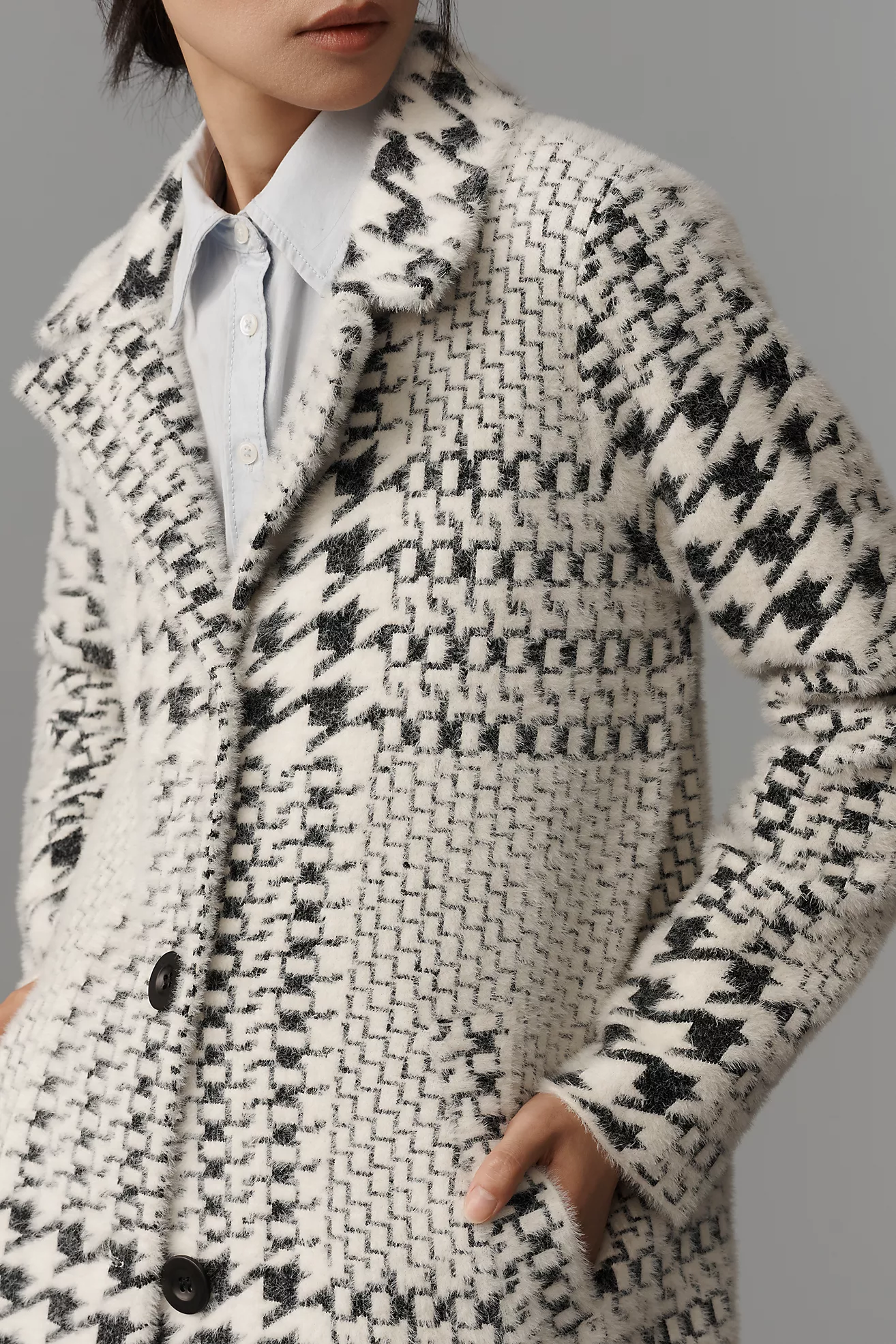 NVLT Knit Button-Front Coat