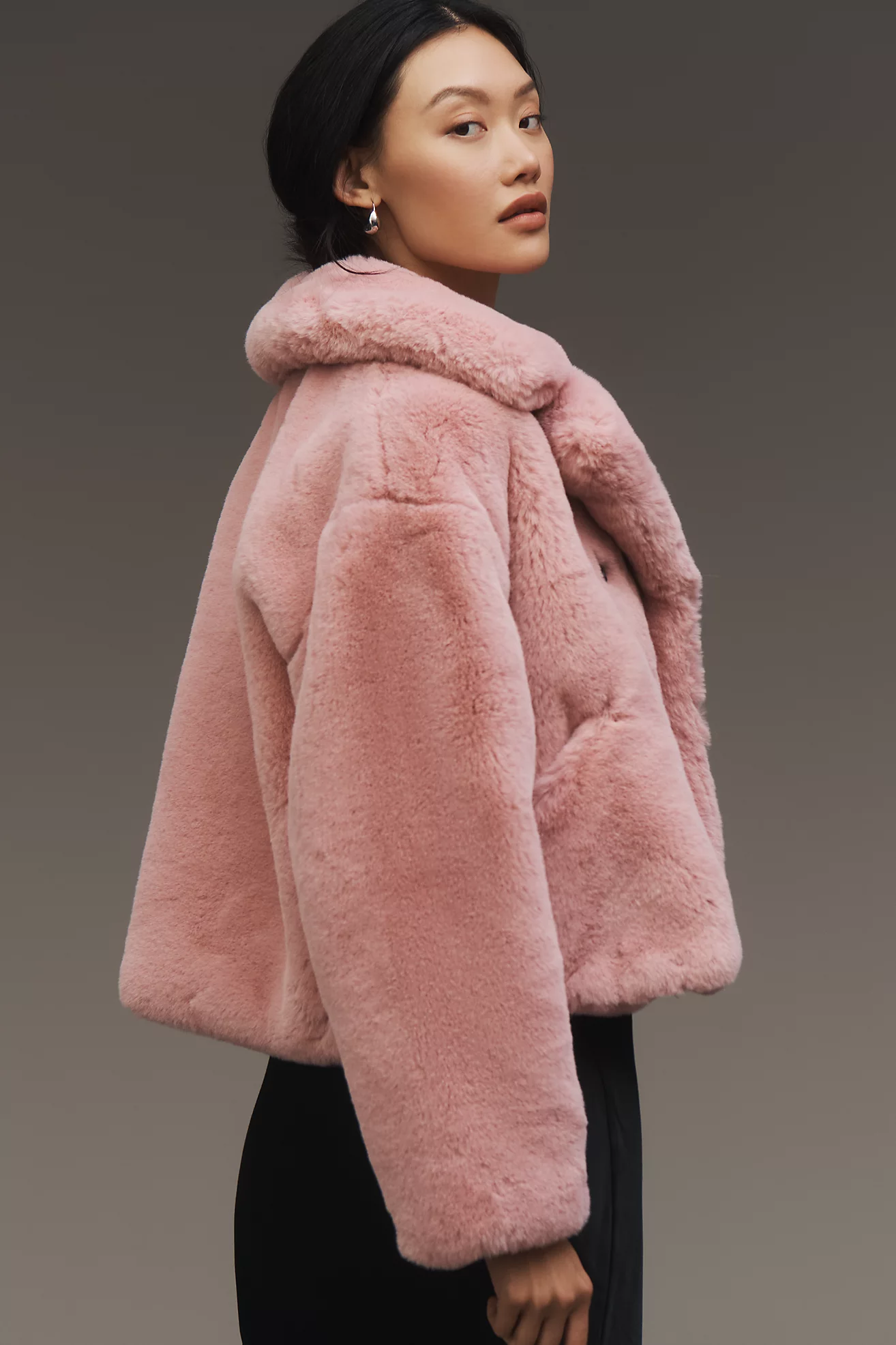 Noize Loretta Faux-Fur Crop Jacket