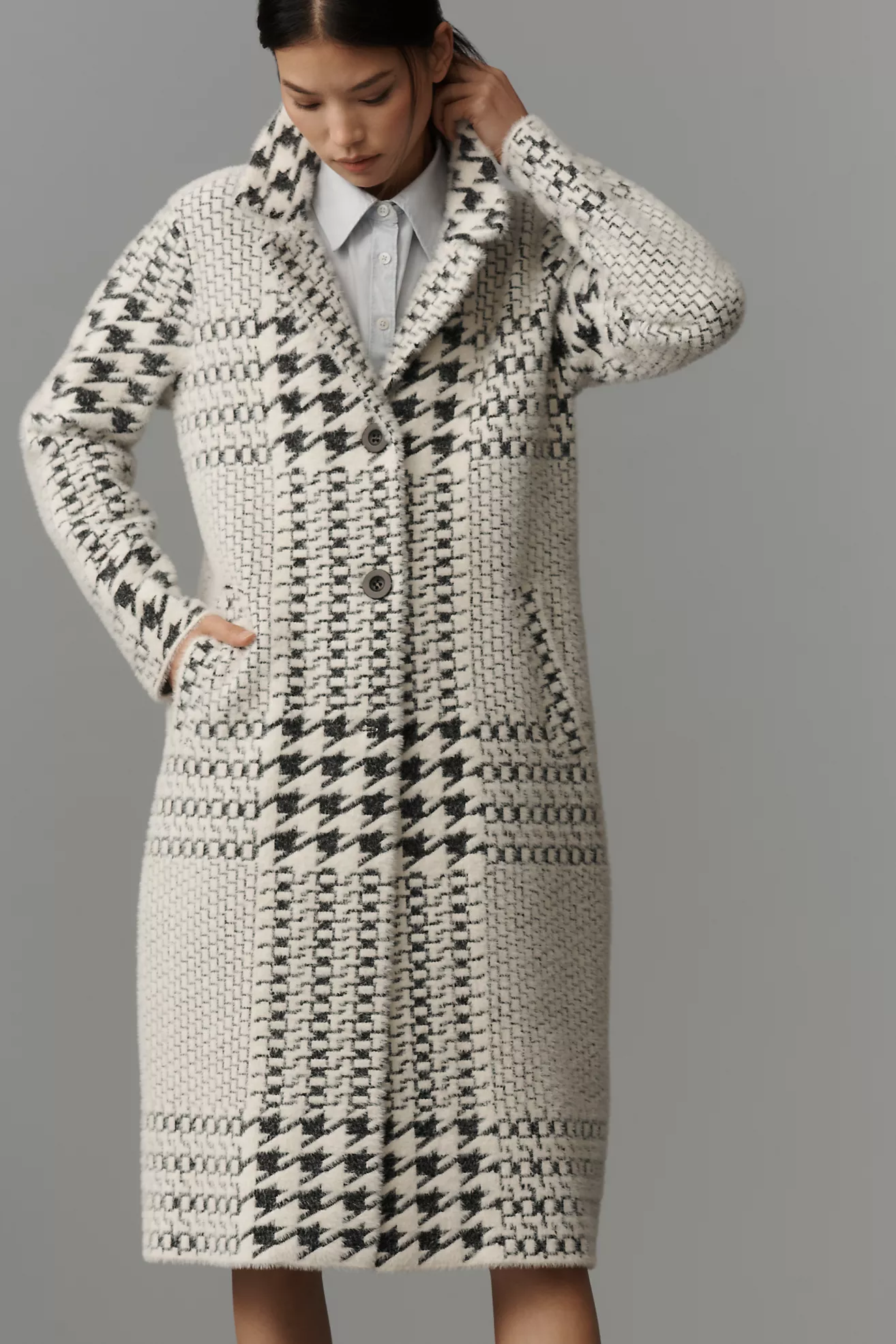 NVLT Knit Button-Front Coat