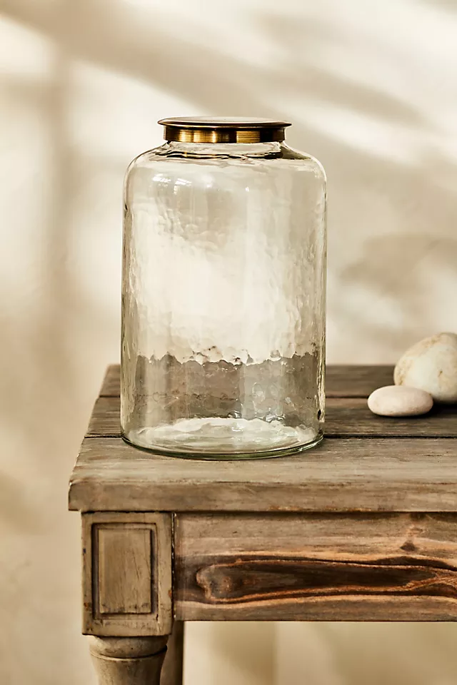 Hammered Glass Terrarium with Lid