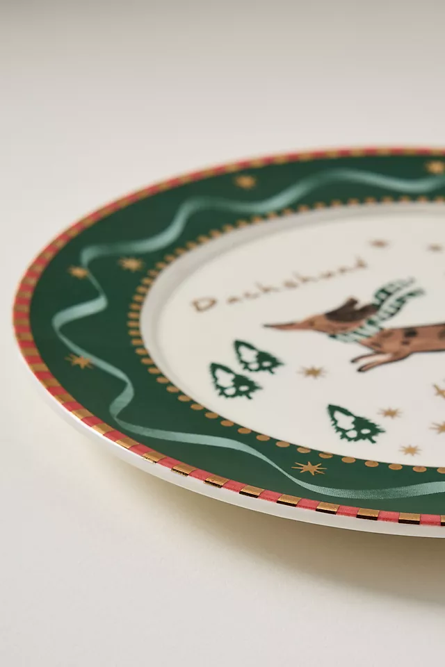 Caroline Stoneware Holiday Dessert Plate