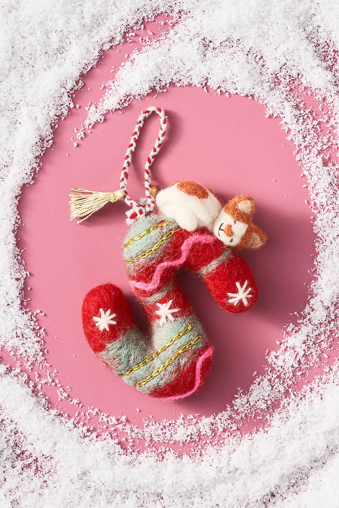 Forest Friends Monogram Wool Felt Ornament