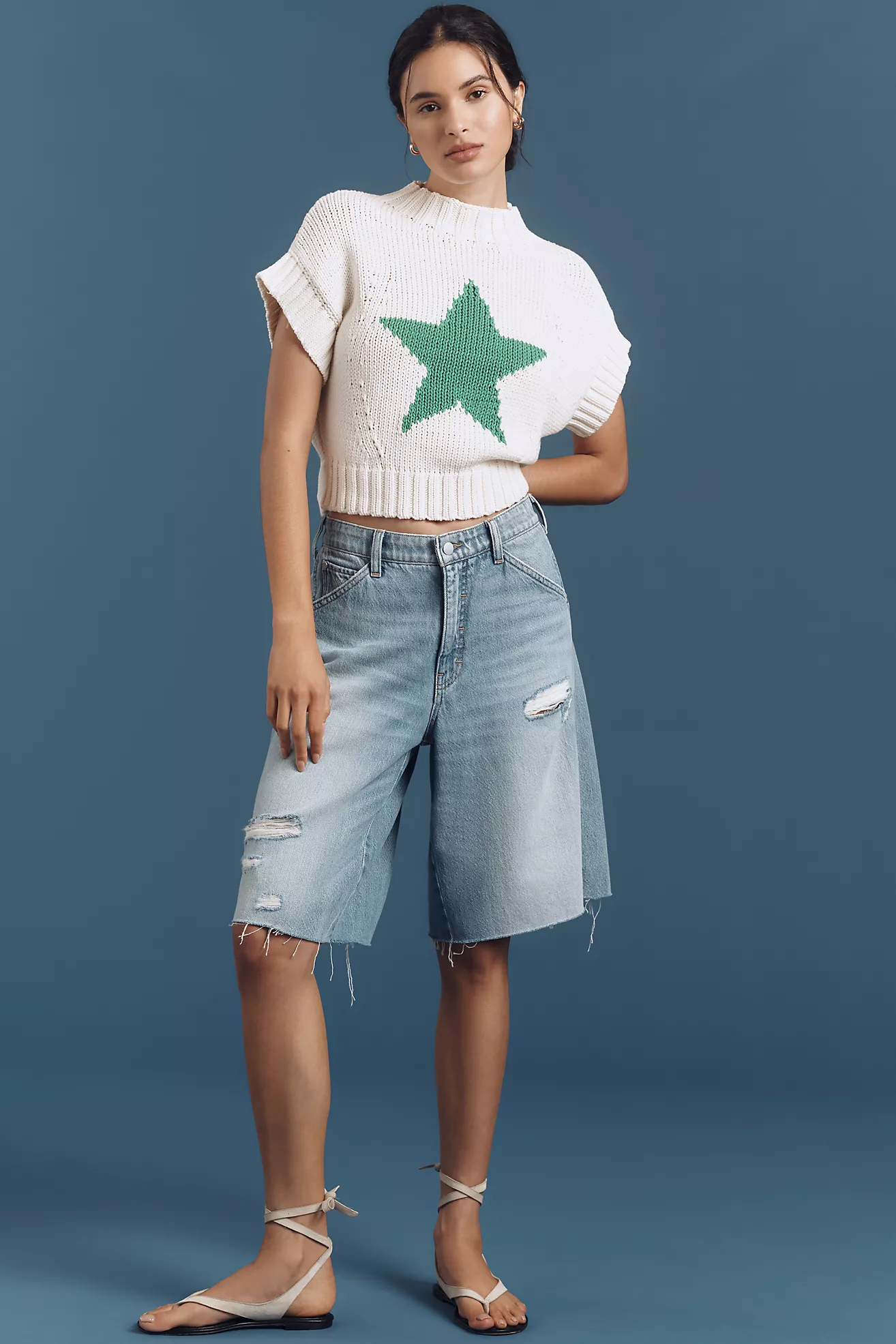 The Pippa Mock-Neck Sweater by Maeve: Extended Shoulder Edition