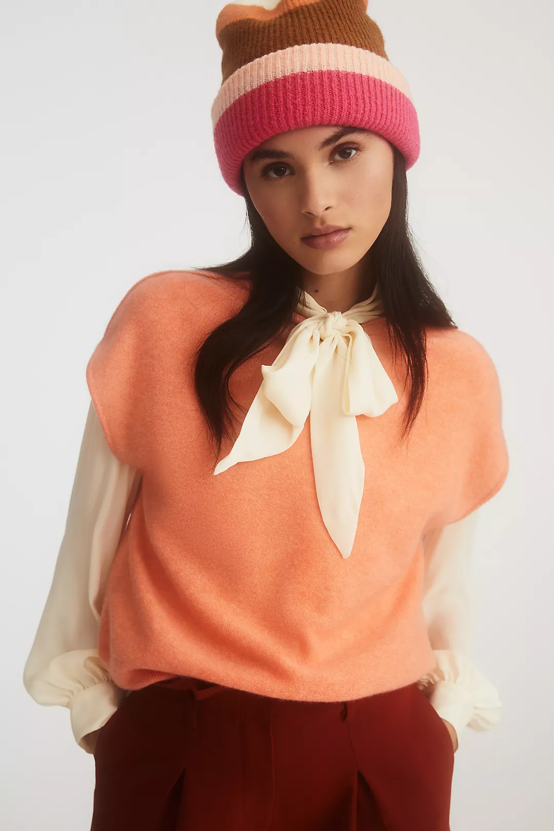 By Anthropologie Mock-Neck Cashmere Sweater Tee