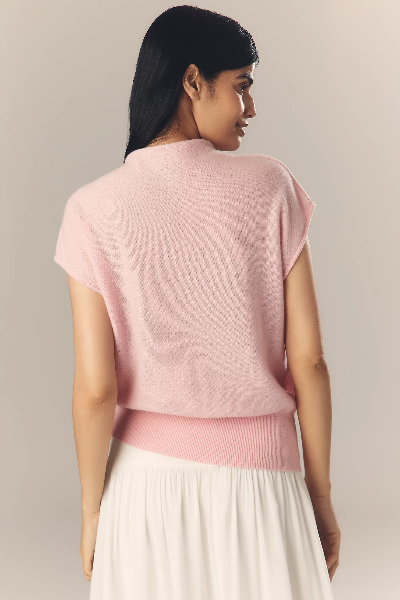 By Anthropologie Mock-Neck Cashmere Sweater Tee