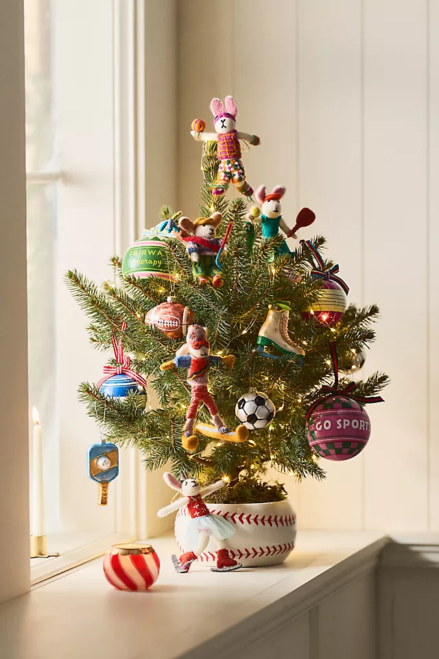 Sporty Bunny Felt Ornament