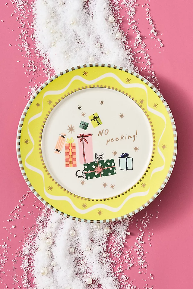 Caroline Stoneware Holiday Dessert Plate