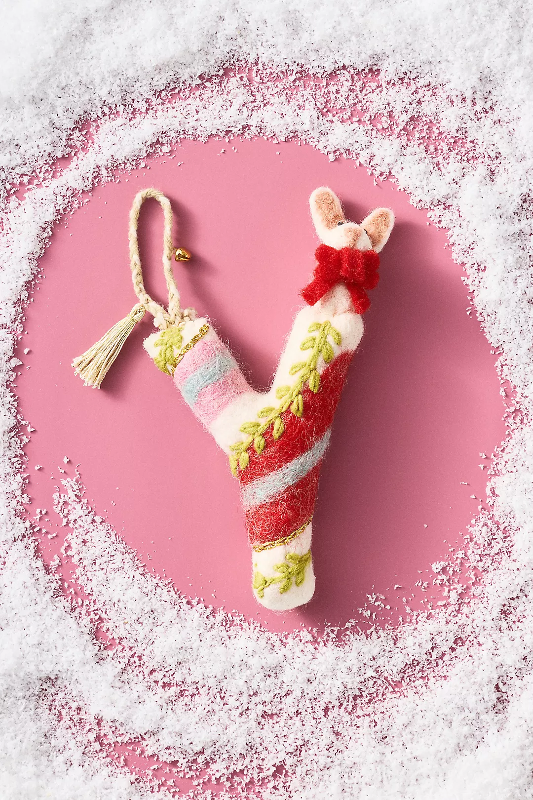 Forest Friends Monogram Wool Felt Ornament