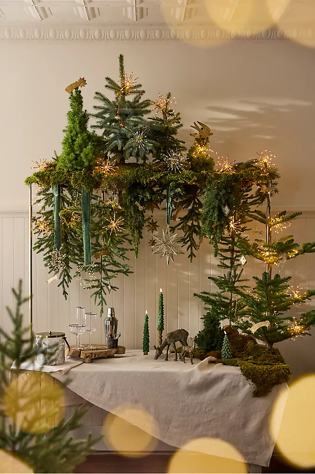 Moss Ball Mini Faux Fir Tree