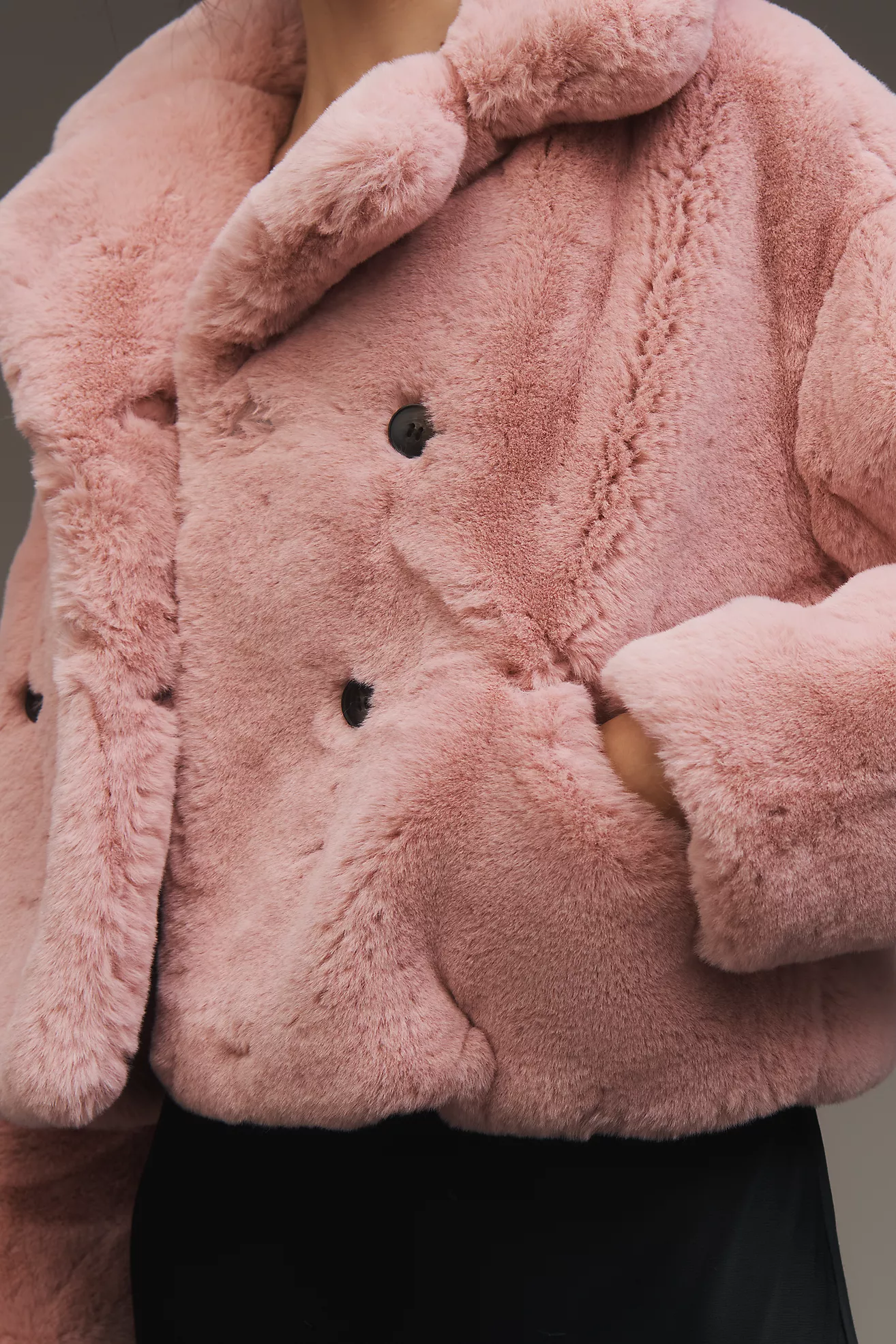 Noize Loretta Faux-Fur Crop Jacket