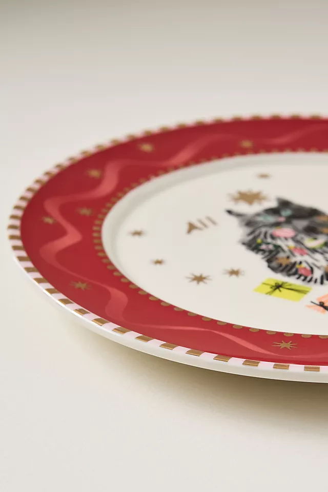 Caroline Stoneware Holiday Dessert Plate