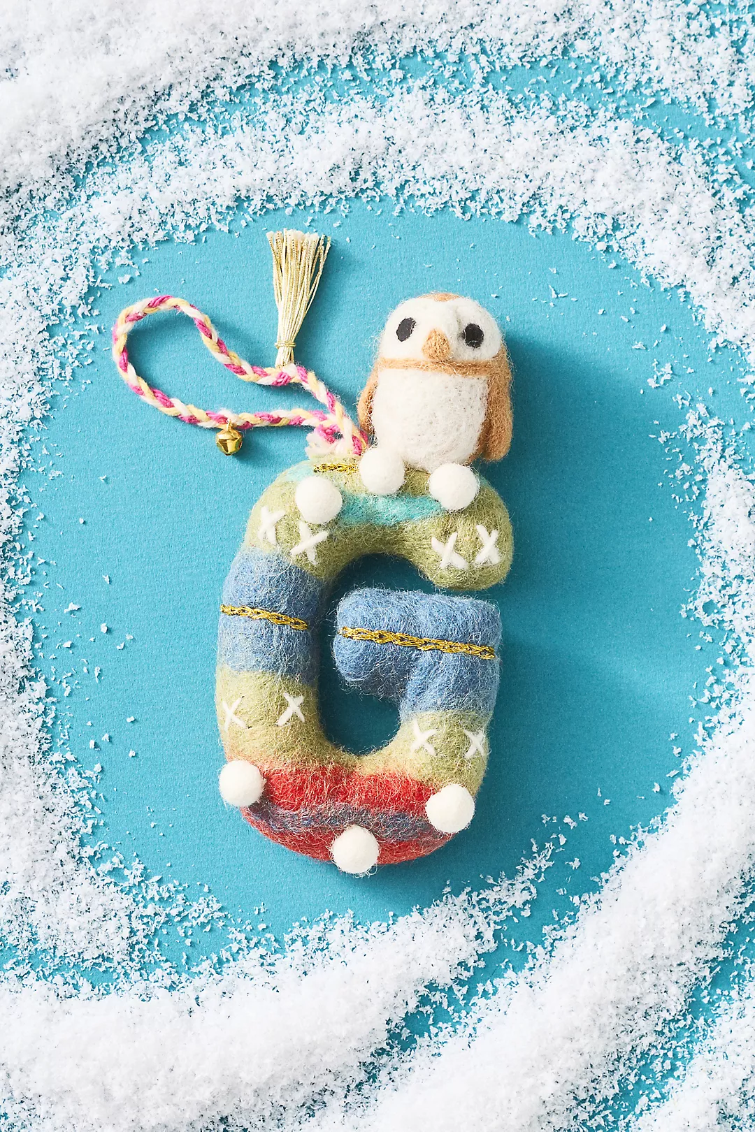 Forest Friends Monogram Wool Felt Ornament