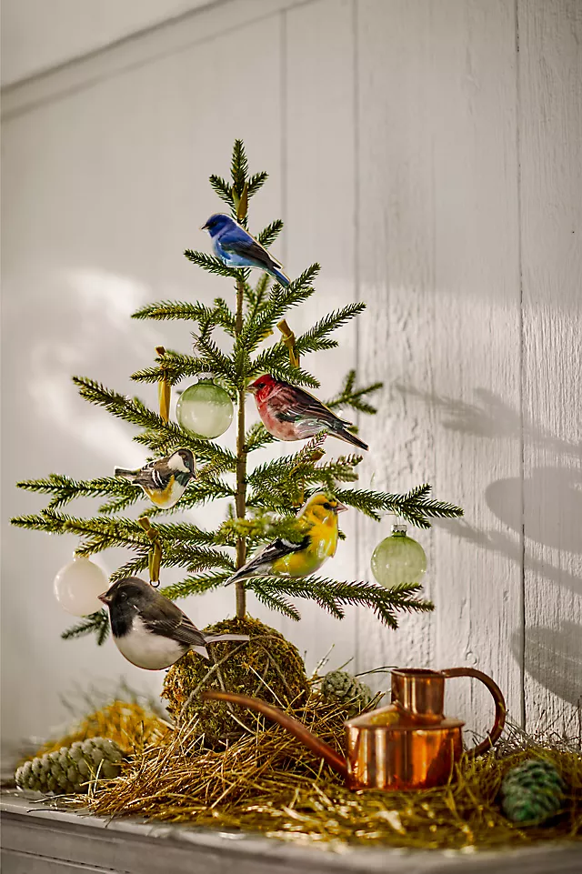 Moss Ball Mini Faux Fir Tree