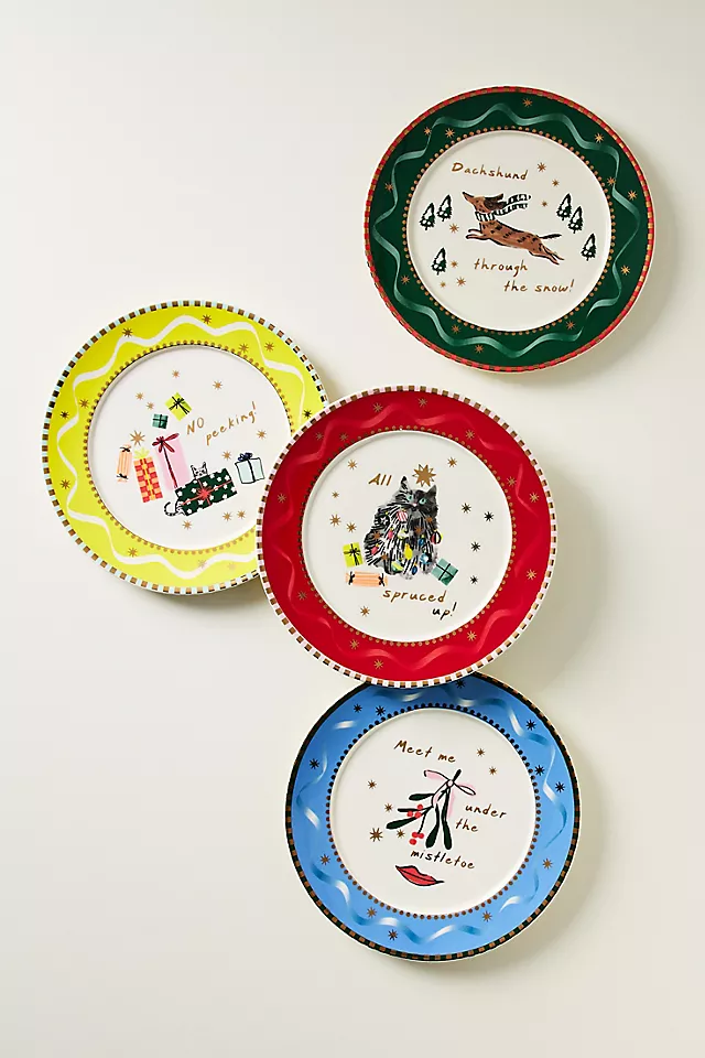 Caroline Stoneware Holiday Dessert Plate