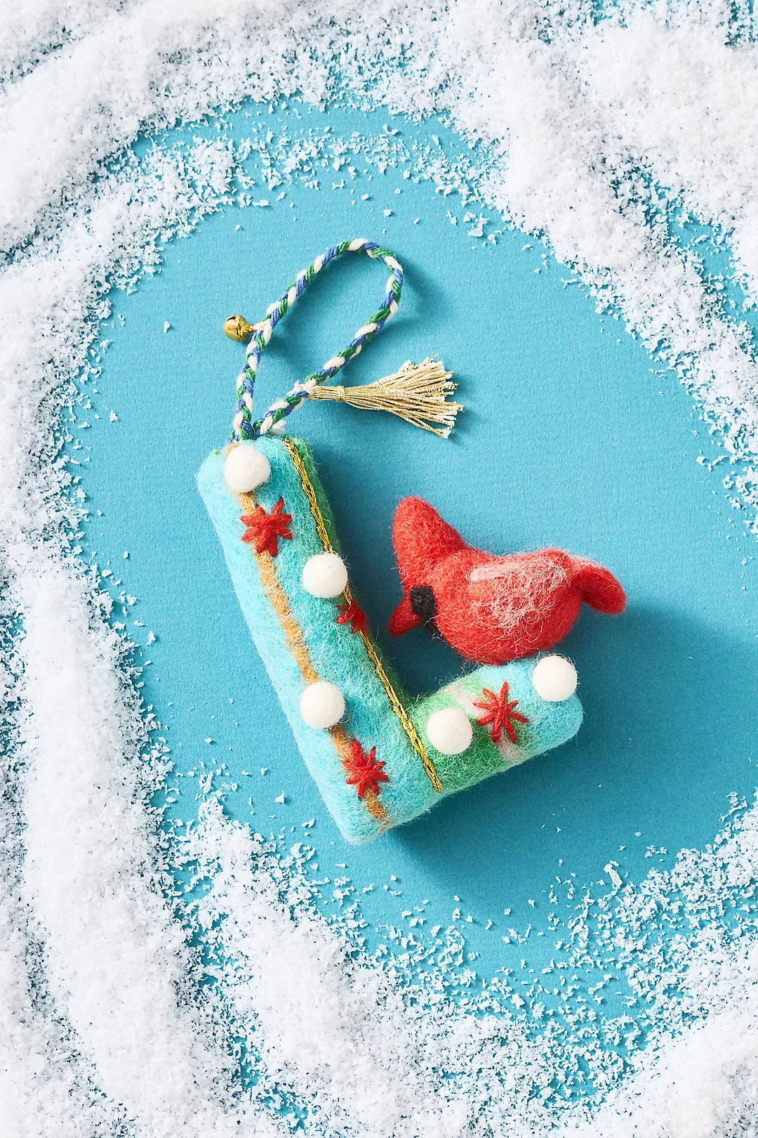 Forest Friends Monogram Wool Felt Ornament