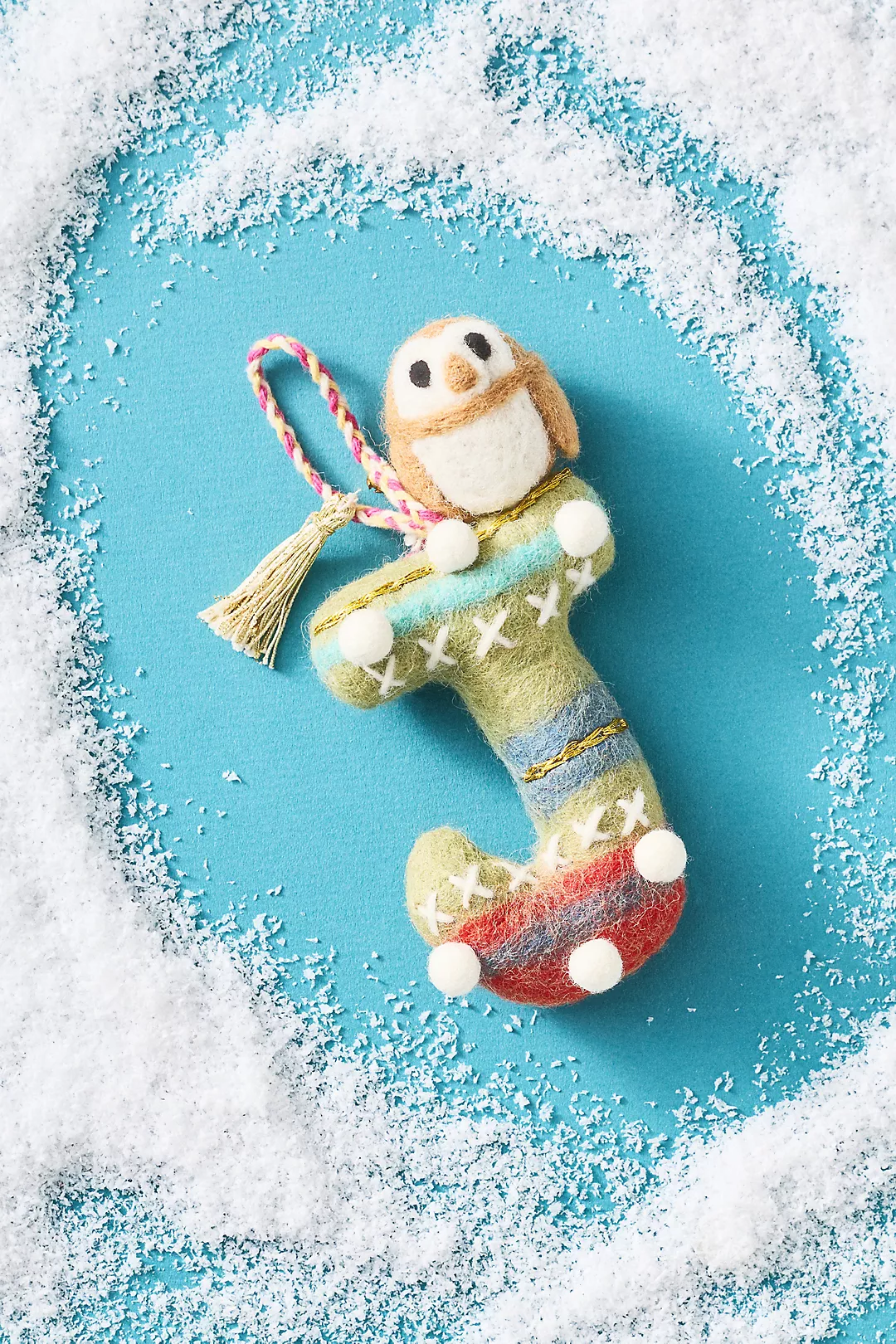 Forest Friends Monogram Wool Felt Ornament