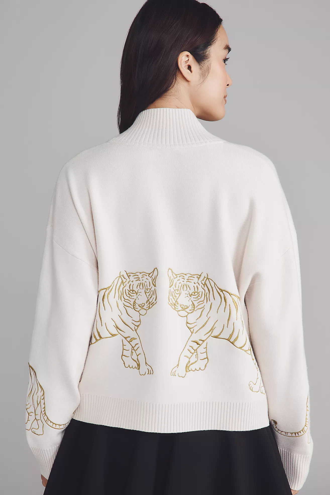 The Montana Mock-Neck Half-Zip Sweater by Maeve