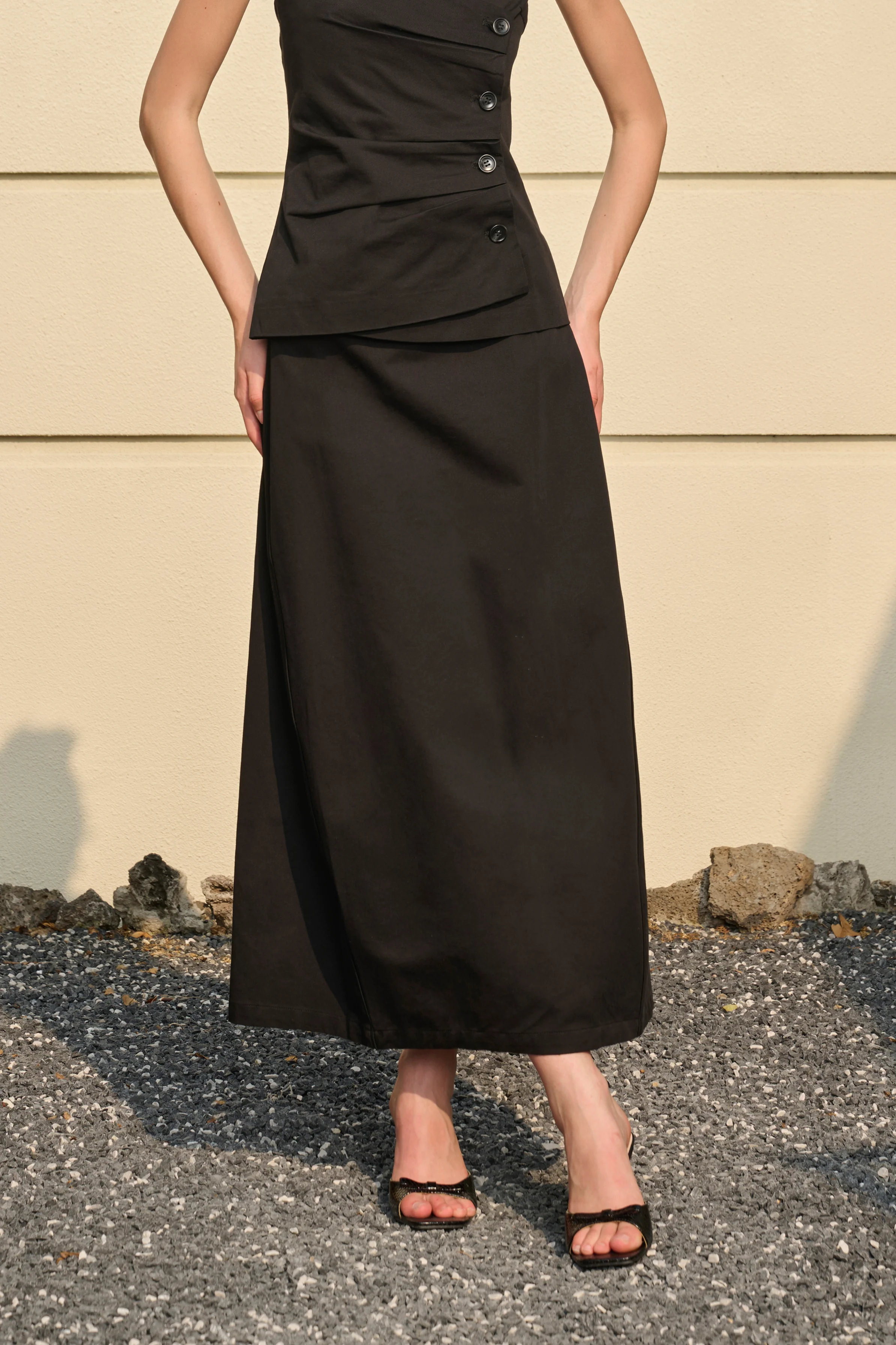 A-line cotton skirt